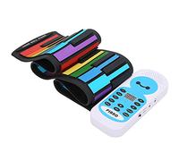 Acouto Piano à Clavier Souple 49 Touches Enroulables Arc-en-ciel, Jouet en Silicone pour Débutants, Enfants pour Entrer dans le Rythme RHY, les Rythmes Intégrés dans les Timbres de Lecture du
