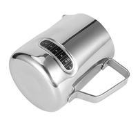 Acouto Pichet à café en Acier Inoxydable Latte Art, Tasse à Mousse avec Induction de Température pour la Maison, le Bureau, Motifs de Latte, Forme Ergonomique Arrondie Exquise avec la Poignée,