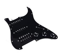 Acouto Pickguard de Guitare électrique en Plastique et Guitare électrique Pickguard Chargés avec Pick-up Ssh15 Pickguar Pickguargardelectric Guitar Pickguar Polyl et Styl (Ssh15 Noir)