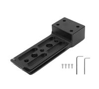 Acouto Pied D'Objectif, Support de Trépied en Alliage D'aluminium, Base de Collier D'Objectif, Plaque à Dégagement Rapide avec Deux Trous Filetés 1/4 3/8 Pouces, pour Objectif de