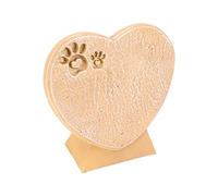 Acouto Pierre Tombale en Forme d'animal en Forme de Cœur, en Résine, pour Chien, Décoration de Cour Extérieure, Ornements Debout, Vert Moussu, pour Animaux de Compagnie, Graver Le Cœur de Votre