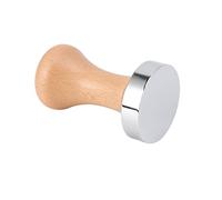 Acouto Pilon à café à Base Plate en Acier Inoxydable 304, Manche en Bois, Marteau de Presse à café pour la Maison, la Base de Magasin, Vous Savez que le en Acier Inoxydable a déjà une avec Poignée