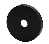 Acouto Plaque de Rosace pour Bras de Douche en Acier Inoxydable 304, Finition Galvanisée, Compatible Standard G1 2 Pouces, Idéale pour les Douches Domestiques et le Remplacement (BLACK)