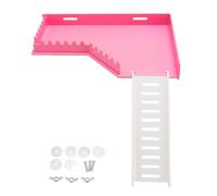 Acouto Plate-Forme pour Hamster, Plate-Forme Debout en Plastique avec échelle pour Cage à Chinchilla Cochon d'Inde, Conception D'échelle Haut vers Le Bas pour la Mise à Niveau du (en de L)