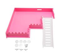 Acouto Plate-Forme pour Hamster, Plate-Forme Debout en Plastique avec échelle pour Cage à Chinchilla Cochon d'Inde, Conception D'échelle Haut vers Le Bas pour la Mise à Niveau du (Type M)