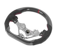 Acouto Poignées de Volant en Fibre de Carbone en Daim avec Coutures Rouges Adaptées pour 2017-2020 de Luxe Améliorer l'ergonomie de la Voiture Ajustement Symétrique Améliorer l'intérieur du