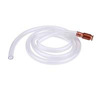 Acouto Pompe à Transfert de Carburant Tuyau D'huile Rapide, 3,5 Gallons/Min, pour Injection de Liquide de Batterie, de PVC et D'alliage de Cuivre, Blanc et or