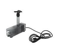 Acouto Pompe de Filtre Submersible USB, Filtre Interne d'aquarium en Plastique avec Lumière LED, Circulation d'eau Puissante de 2,8 W pour Aquariums et étangs à Tortues de 40 à 150 Gallons
