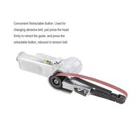 Acouto Ponceuse à Bande Pneumatique 10 Mm, Polisseuse, Rectifieuse, Outil, Rail Inférieur/Poignée Avant, Peut Tout en étant Robuste, Garde-boue Ergonomique, Construction de Poignée, Ceinture d'air