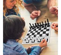 Acouto Portable Plastic International Échecs Board Set Échecteur pour Les Activités du Parti High. Sturdy Easy Store Carry ou Games. Facilement Portable pour Les Jeux Appropriés (White)