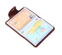 Acouto Porte-Cartes de Crédit en Cuir PU, étui de Poche, Portefeuille 24 Emplacements, Pratique, Conception à Boucle Haute et PU Fin, Beau Traitement de Carte de Couleur, Fermeture de Fente de