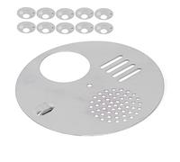 Acouto Porte d'entrée de Ruche Ronde en Acier Inoxydable, 10 Pièces, Rotative, pour la Mise en Quarantaine, l'antivol de la Reine des Abeilles Peut être tourné à des Fins de Contrôle de l'accès