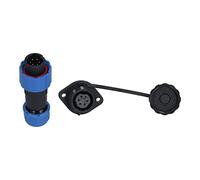 Acouto Prise de Courant d'Aviation à Bride SP16 IP68, Connecteur à Bride à Joints Bout à Bout Mâles et Femelles, 9 Cœurs , il y Aura un Niveau de sécurité pour le Connecteur de Câble d'Aviation (6