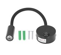 Acouto Projecteur de Tuyau LED 3W, Coque en Aluminium, Réglable à 360°, Lumière Naturelle, 4000K, 85-265V, Applique Murale, Applique Col de Cygne pour Chambre D'hôtel