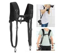Acouto PU6002 Harnais d'épaule Double à Dégagement Rapide Coussin Souple Sangle Respirante de Décompression pour Appareil Photo à Utiliser Sangle d'épaule RespiranteSangle ' pour Appareil