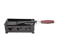 Acouto Raclette au fromage, mini raclette portative antiadhésive pour raclette au fromage, rôtissoire avec outil pour griller avec poignée en bois