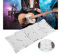 Acouto Règle en Acier Inoxydable 4 Pièces avec Outil de Mesure des Dents, Accessoire de Guitare, Outils Luthier, Argent Est fabriqué en Acier, il s'agit d'une Règle en Inoxydable, Outils