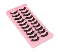 Acouto Réglez de Faux Cils 3D, DD Curl Fluffy Faux -Up Eyelashes, Consommation Confortable, 10 Plusieurs Usages pour un Look Spectaculaire (DH06-3)