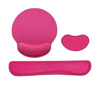 Acouto Repose-poignet Ergonomique pour Clavier, Ensemble de Repose-poignets avec Base en Caoutchouc Antidérapante, Support Maximal pour le -poignet, pour Souris, pour Clavier, Ergonomique (Rose rouge)