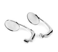 Acouto Rétroviseurs Ronds Rétroviseur Latéral de Guidon de Galvanoplastie pour Modification de Moto à Filetage 8/10 Mm Simple Pratique pour Parfaitement Votre Entreprise Correspondance