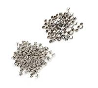 Acouto Rivets en Cuir à Double Capuchon 100 Pièces Rivets à Double Capuchon, Goujons Décoratifs en Fer pour l'artisanat du Cuir, Goujons Métalliques Tubulaires 8x8mm pour Sacs, Vestes et Plus