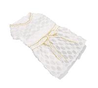 Acouto Robe de Princesse pour Chien, Mignonne, Douce, élastique, Légère, Respirante, avec Nœud pour Chiot, Tenue pour Animaux de Compagnie, Blanc XL, Le Matériau Est Doux, Extensible et Doux, Léger