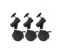 Acouto Roulettes Pivotantes pour Support de Lumière, Trous de Montage de 16mm, Matériau ABS, Rotation à 360 ° avec Système de Verrouillage pour Trépied de Photographie, 3 Pièces