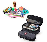 Acouto Sac à Crayons G Grande capacité en Métal Zipper Meesh Poche Grande Crayon pour Les élèves du Bureau de Bureau Sac Caséprunc Pouchp Large Application pour (Sac à Crayons étudiant)