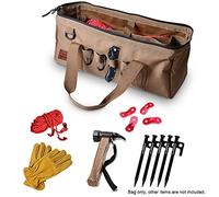 Acouto Sac à Outils de Camping Sac à Outils de Rangement à Large Ouverture de Grande capacité d'équipement Résistant à l'eau Fond Robuste Tissu de Taureau 1050D Durable X Mesures Oxford Qui Grand