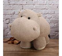 Acouto Simulation Animal Éléphant Hippo Forme Peluche Jouet pour Enfants Cadeaux Décoration Hippopotame Beige 40 X 25 Cm Sentiments d'apparence Animale à Un Beau Matériau Fabriqué Facilement