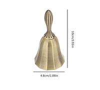 Acouto Sonnette pour Service de Bar et de Restaurant, Cloches d'appel, Cloche de Comptoir au Design Rétro Créatif avec Anneau Transparent, Matériau en Alliage de Zinc, pour Hôtesse, Salle de (Bronze)