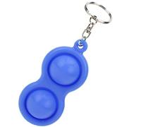Acouto Soulagement de Stress Keychain Push Bulle Clés de la Main du Puzzle Sensoriel Jouet Silicone pour Les élèves Adultes Enfants (Blue)