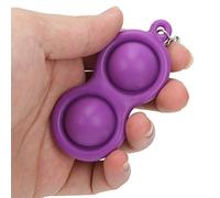 Acouto Soulagement de Stress Keychain Push Bulle Clés de la Main du Puzzle Sensoriel Jouet Silicone pour Les élèves Adultes Enfants (Purple)