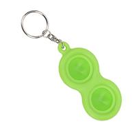 Acouto Soulagement de Stress Keychain Push Bulle Clés de la Main du Puzzle Sensoriel Jouet Silicone pour Les élèves Adultes Enfants (Green)