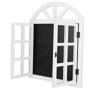 Acouto Stores en Bois Tableau d'affichage Tableau Noir Rustique Fenêtre Vierge Mur d'invite Décoration pour la Maison café Plus Attrayant Quand Aveugle 'affichage Noir Maison