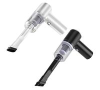 Acouto Strong Aspiration Mini Minheld Car Cleaner Cleaner 5500pa Wet Dry Dual Use, Light LED, Conception Compacte avec Système fermé Gravity, Collecte de Poussière Facile à (Black)