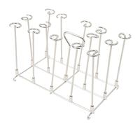 Acouto Support à Brochettes en Acier Inoxydable, Grille Verticale Rotative avec 14 Brochettes et Poignée, Accessoire de Friteuse Lavable au Lave-Vaisselle pour Friteuses à Air DZ201