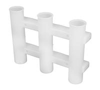Acouto Support de Canne à Pêche ABS 3 Tubes Support de Canne à Pêche Accessoires de pour Eau Douce Eau de Mer Kayak Yacht Blanc Est Pratique à PêcheABS Fishing Rod Holder3 Tubes (WHITE)