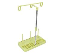 Acouto Support de Fil à Broder 3 Bobines Base en Plastique Amovible Outils de Couture Ménagers avec Espace de Rangement pour Machine à Coudre Machines à Surjeter à Broder et à Surjeter (YELLOW)