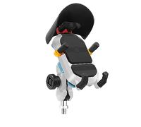 Acouto Support de Téléphone pour Moto, Support de Téléphone Antivol Rotatif à 360 ° avec Capuchon étanche à la Pluie, pour Téléphones de 3.5 à 6.5 Pouces (Black)