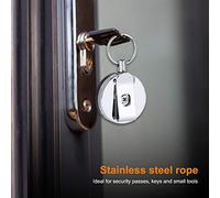 Acouto Support Rétractable Clamp/Holder de Ceinture pour Clés en Acier Chaîne de Traction Badge de Carte en Métal a Surface Métallique a Ma Chaîne de Ceinture pour Clés RétractableChaîne de pour en