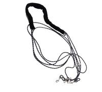 Acouto Système D'aide à L'entraînement et à la Longe Réglable pour Chevaux, équipement de Longe en Polyester de qualité Supérieure, Taille COB, Accessoire équestre Confortable (Black)