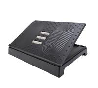 Acouto Tabouret Ergonomique Hauteur Réglable avec 5 Paramètres, 16,5 X 12,2 Pouces, de Massage sans Glissement Sous Repose-pieds de Bureau, Sous-repassement du Bureau (BLACK)