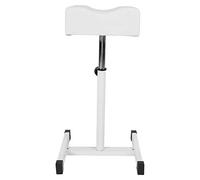 Acouto Tabouret Réglable Blanc Doux, Chaise Cosmétique Blanche Réglable, Coussin Doux, Tabouret Portable pour la Maison et Le Magasin de Manucure, Métal et éponge, 9,4 X 6,3 X 3,1 Pouces