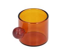 Acouto Tasse à café en Verre avec Poignée en Bois de Santal Tasse à café en Verre, en Vintage à Double Paroi pour thé Latte et Cappuccino, Verres à Haute Température pour la Maison et le Bureau