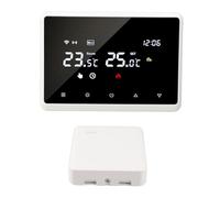 Acouto Thermostat Blanc Support Mural 0 5 ℃ Précision Commande Vocale Timing Thermostat Domestique pour Appareils Ménagers Chaudières 230 V et de ChauffageThermostat IntelligentContrôle Vocal