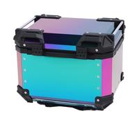 Acouto Top Case de Moto 45L avec Serrure à Dégagement Rapide pour Moto en Alliage d'aluminium pour Bagages de Casque coloré Un Miroir en Acier Inoxydable e Top Box de Rangement Arrière de
