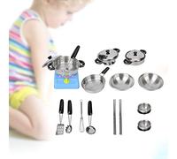Acouto Ustensiles de Cuisine Jouet Mini Simulation Enfants en Acier Inoxydable Cuisine Semblant Jouets Coordination flexibilité Formation Merveilleux Peut Penser Aider capacité Jouet et