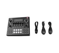 Acouto V9 Live Sound Card BT Accompagnement Mixer avec Effets Sonores Diffusion Enregistrement Chant sur Téléphones Ordinateur Portable Effets Sonores Sound V9 Live CardAudio Mixer with