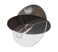 Acouto Vase à Fleurs Géométrique en Acrylique, Détails Fins, Facile à Nettoyer, Vase Minimaliste Géométrique en Acrylique pour Salon, Table, Porte, Tranche Orange Jaune 20 X 15 X 2 Cm, un Espace